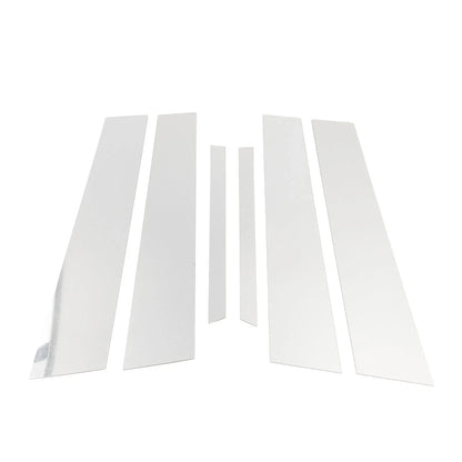 6 x Door Pillar Window Trim for Mercedes E-Class (2010-2015) Chrome Silver Tone