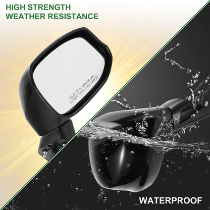Right Side Door Mirror for Honda Civic 2012-2015 Manual Folding Gloss Black