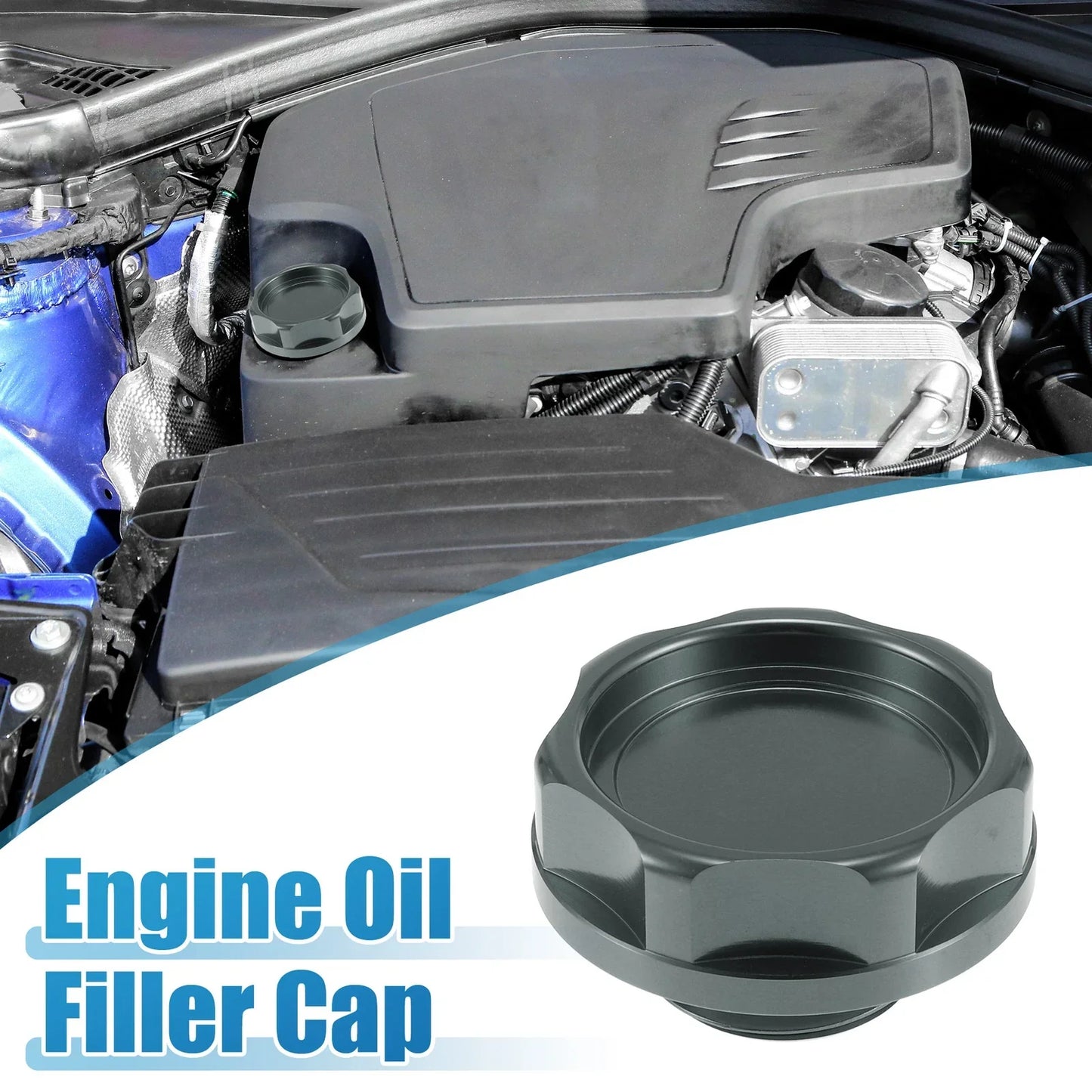 Oil Filler Cap Tank Cover for Honda Engine - Modified Titanium Tone