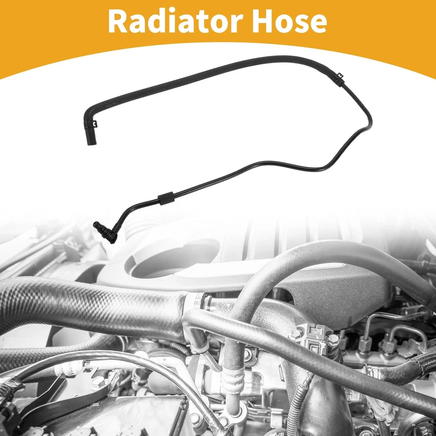 Radiator Hose for Mercedes-Benz R350 V251 2006-2017 Rubber Black