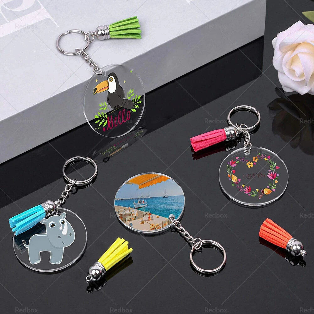 150PCS Blank Keychains Set for Crafts & Jewelry