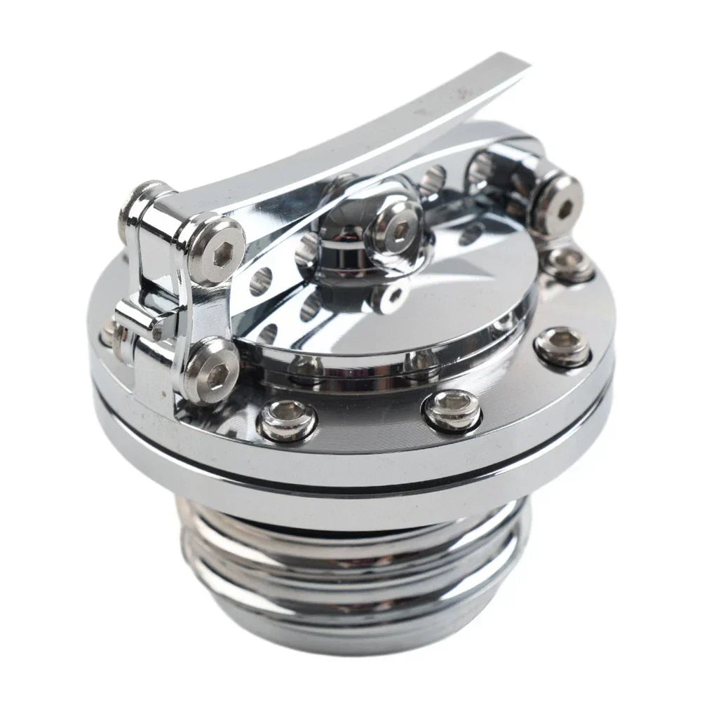 Fuel Tank Cover Gas Cap Silver for Harley Touring Sportster Dyna Softail