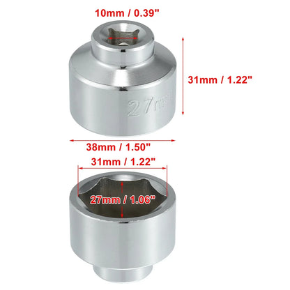 27mm Low Profile Oil Filter Wrench Cap Socket for Mercedes-Benz
