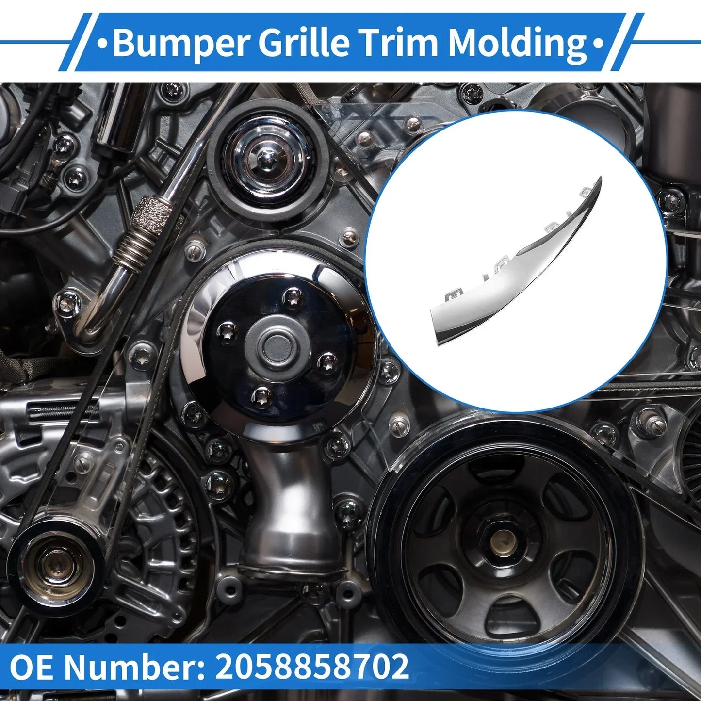 Front Right Bumper Grille Trim for Mercedes-Benz W205 (2019-2021)
