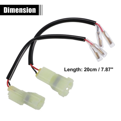 Motorcycle Turn Signal Cable Adapter Connectors for Honda  2 x