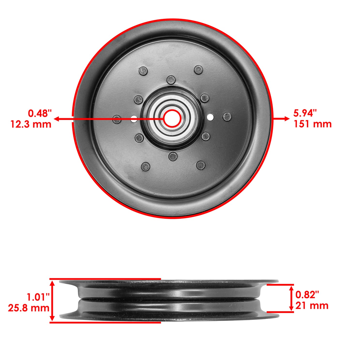 Deck Idler Pulley Replacement for John Deere 4010 4110 4115 4210 (1957–1970)