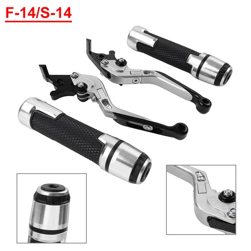 Folding Extendable Brake Clutch Levers & Handlebar Grips for Suzuki TL1000R (1998-2003)