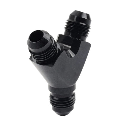 6AN AN6 Black Fuel Block Flare Union Fitting Adapter for Car