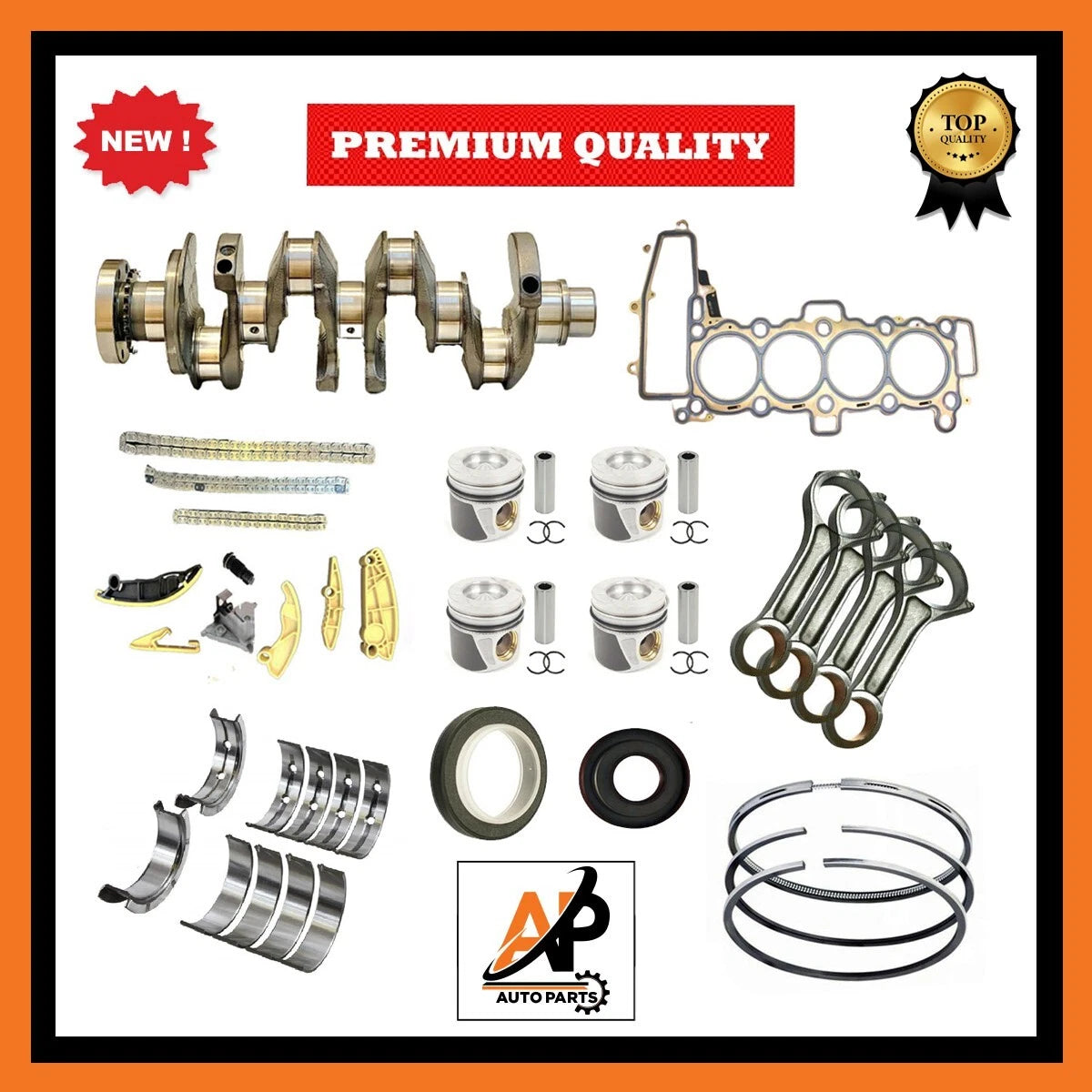 Engine Rebuild Kit with Nitrate Crankshaft for Jaguar 2.0D AJ200D (2008–2015)