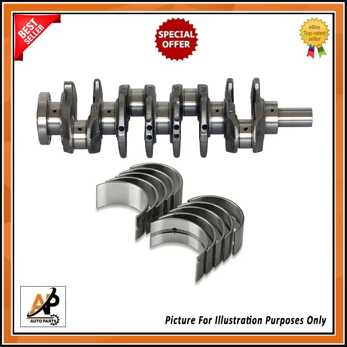 Crankshaft Replacement With Main and Conrod Bearings for Mitsubishi L200 (2017–2020)