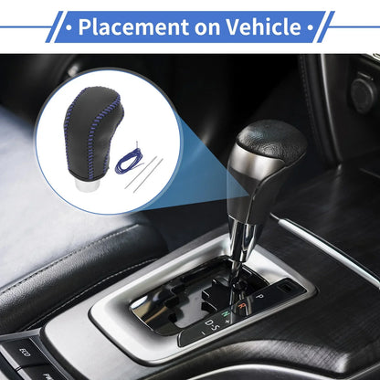 Car Gear Shift Knob Cover for Hyundai Tucson (2015-2018) - Black Blue