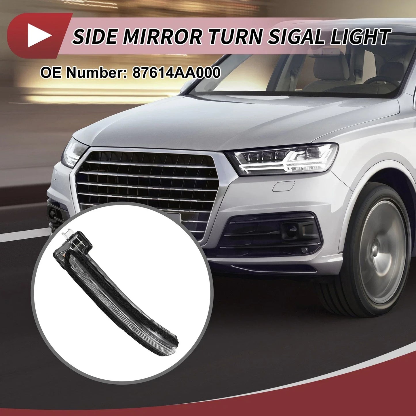 Car Mirror Turn Signal Light for Hyundai Elantra CN7 Left LED (2021-2023)