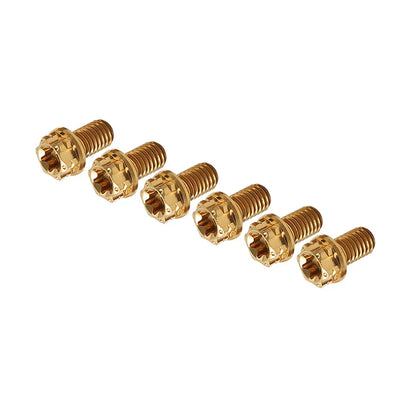 6pcs M8x35mm Titanium Torx Head Flange Screws for Motorcycle Bike