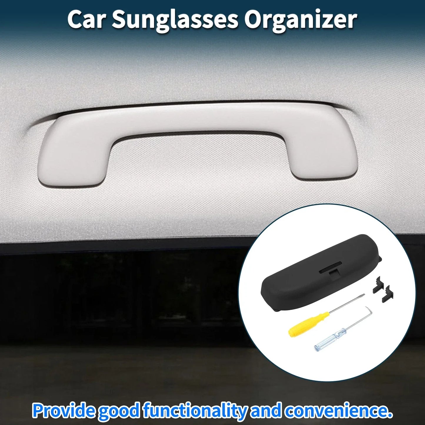 Sunglasses Case for Mercedes-Benz C Class Eyeglasses Holder Storage Black