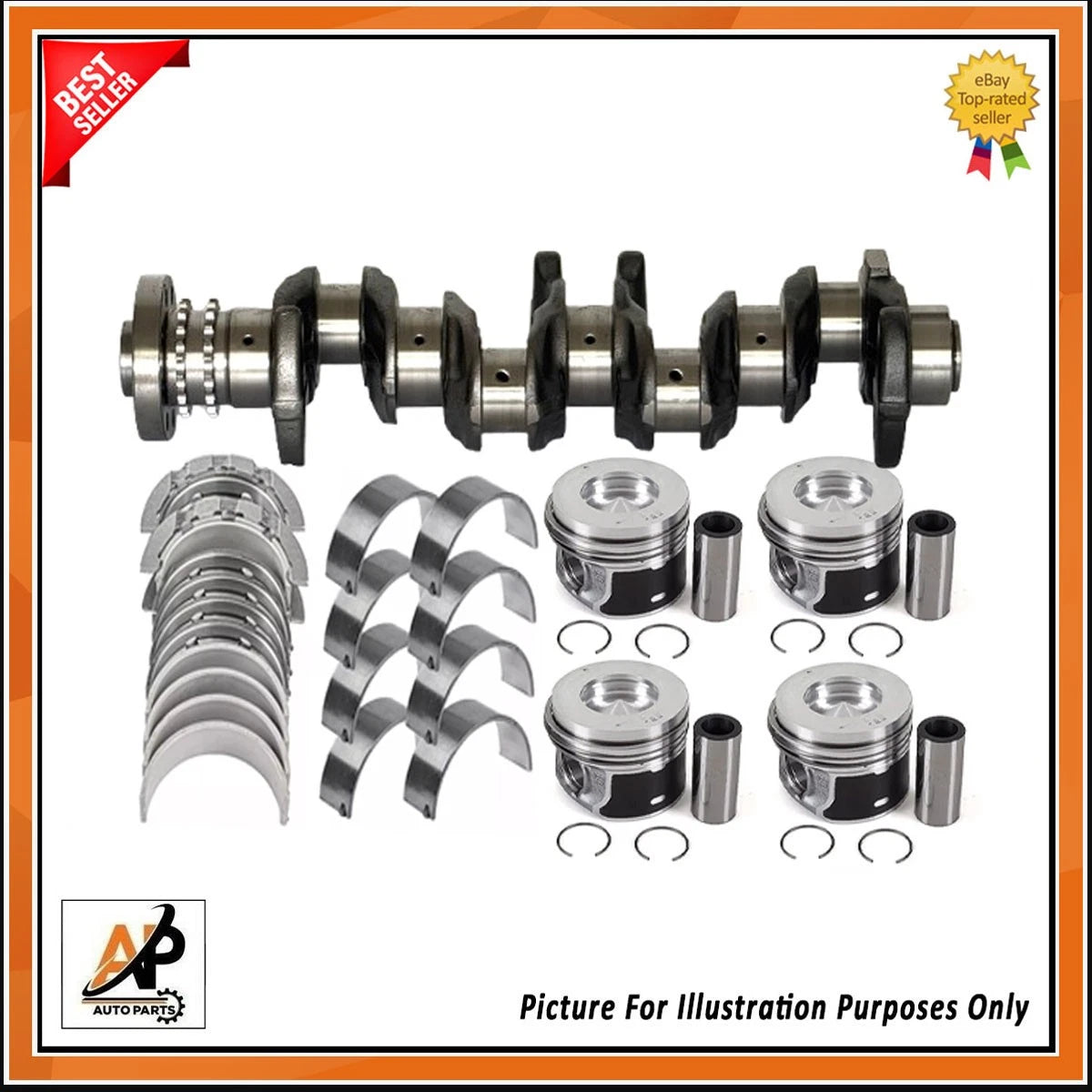 Crankshaft with Engine Rebuild Kit for BMW 2.0L Diesel Touring N47D20 (2007–2016)