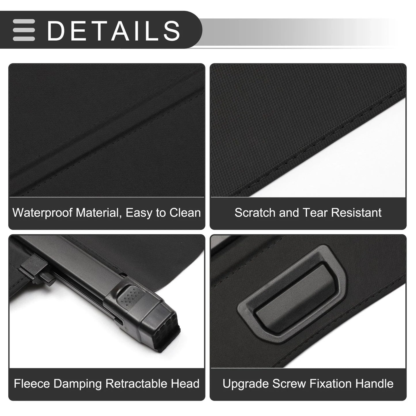 Retractable Cargo Cover for Honda CR-V 2023-2024 Trunk Parcel Shelf Gloss Black