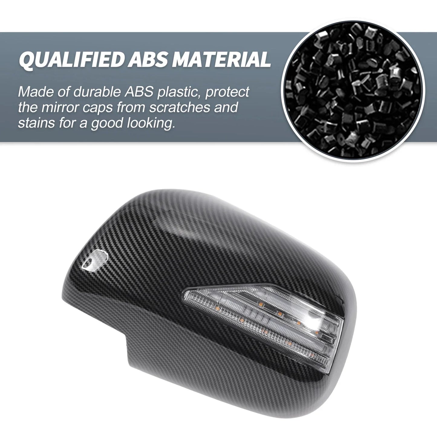 Rearview Mirror Cover Overlay Black Carbon Fiber for Lexus RX330 RX300 (2003)