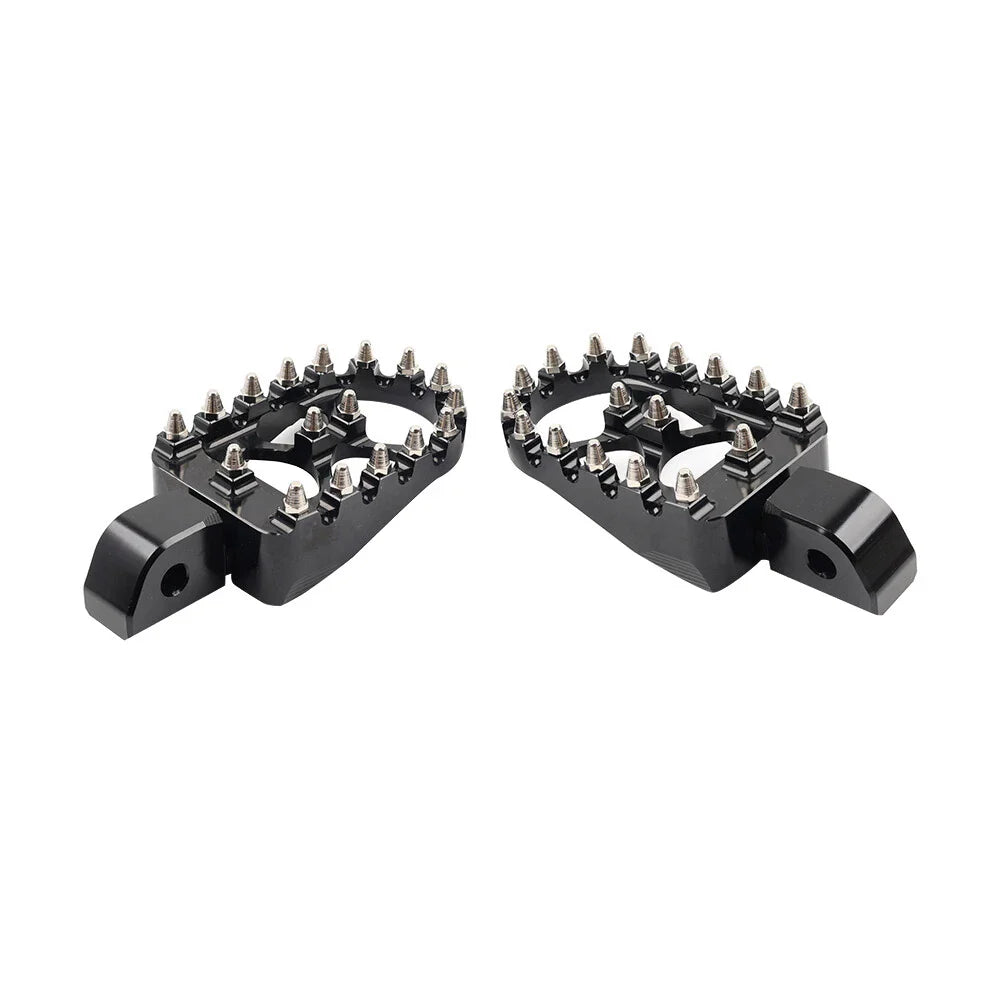 Black MX Style Rear Foot Pegs for Harley Softail Fat Bob Low Rider (2018-2023)