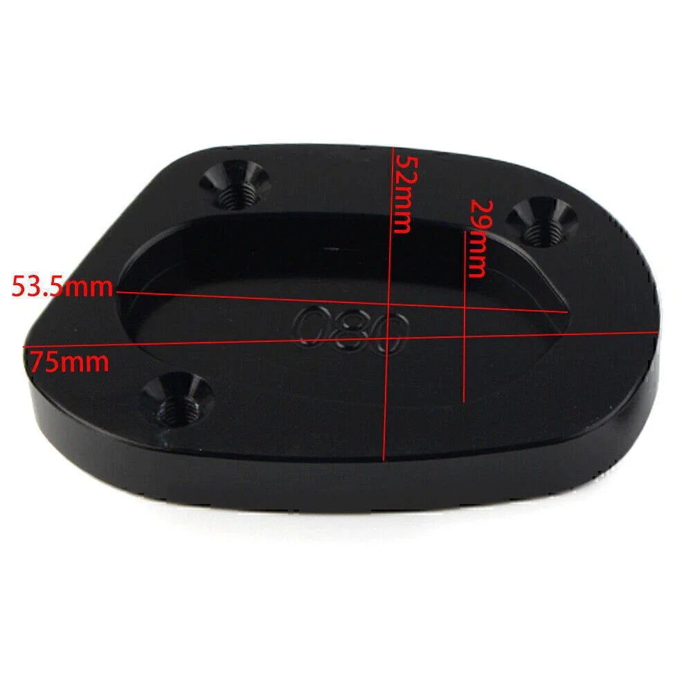 Black Kickstand Enlarger Plate for Triumph Speed Twin 1200 (2019-2021)