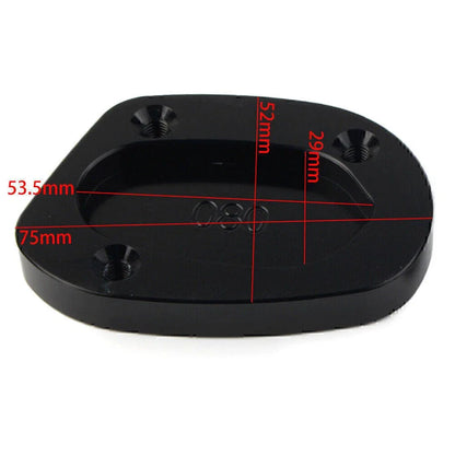 Black Kickstand Enlarger Plate for Triumph Speed Twin 1200 (2019-2021)