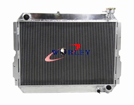 Aluminum Radiator + Fans for Toyota Landcruiser 60 Series FJ60 FJ61 FJ62 (1980-1990)