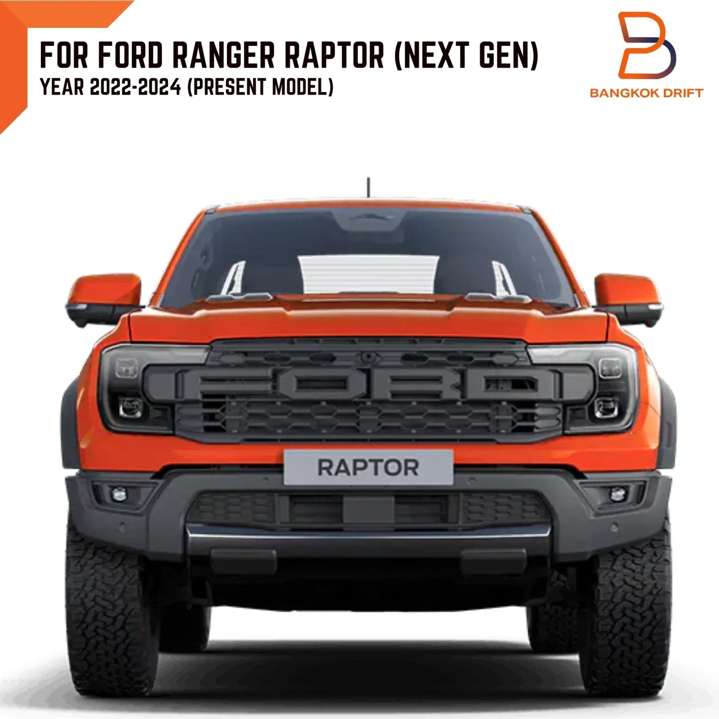 3 x Amber LED Front Grille Lights for Ford Ranger Raptor (2022-2025)