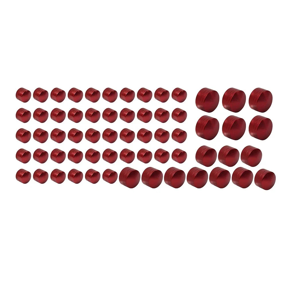 62X Engine Bolt Cap Covers Red for Harley Road Glide Softail M8 (2018-2024)