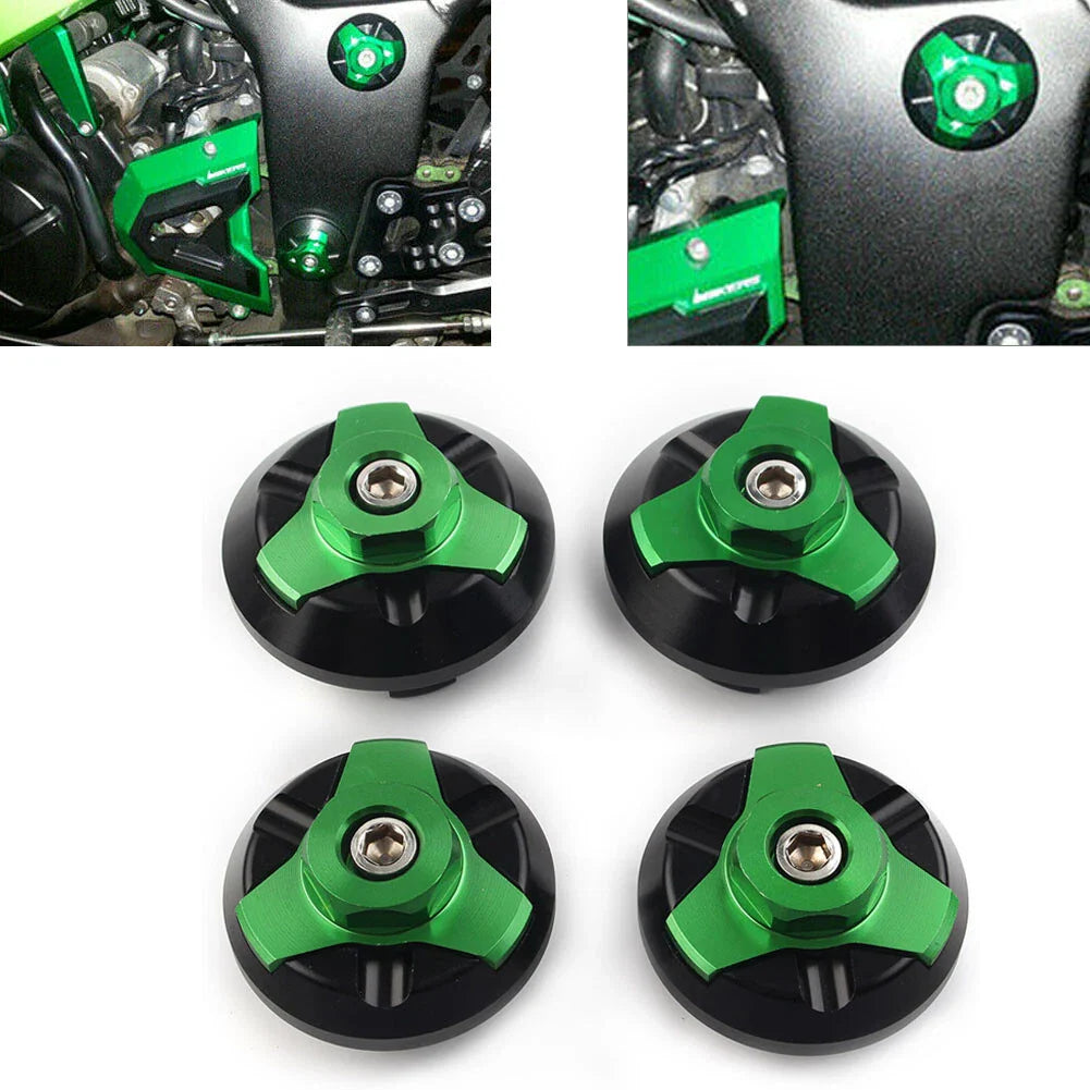4x Frame Hole Cap Cover Plug for KAWASAKI Ninja 250 250R 300 ZX250 ZX300R