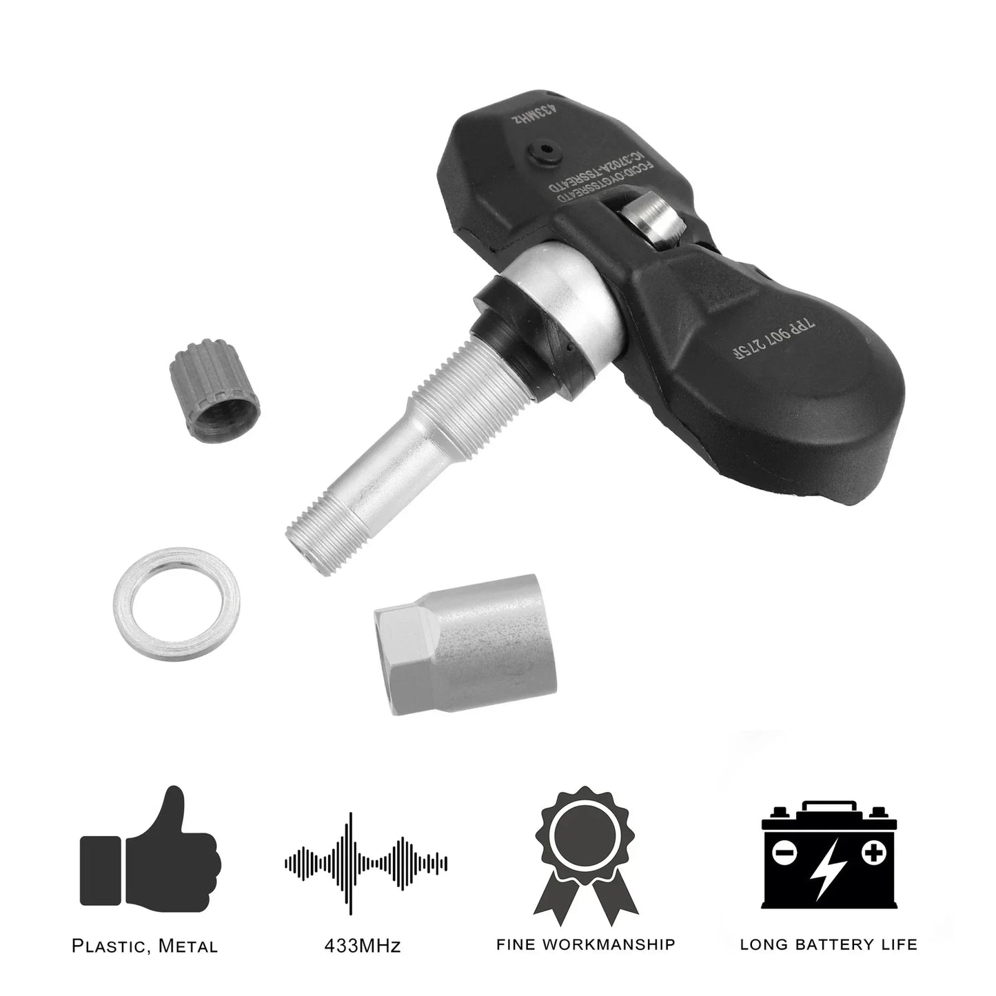 4 x Tire Pressure Sensors TPMS 433MHz for Porsche Audi VW (2010-2023)