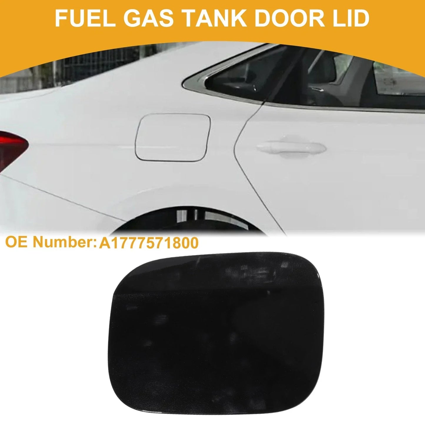 Fuel Tank Door Cap for Mercedes-Benz A180 (2019-2021) Clip Type Black