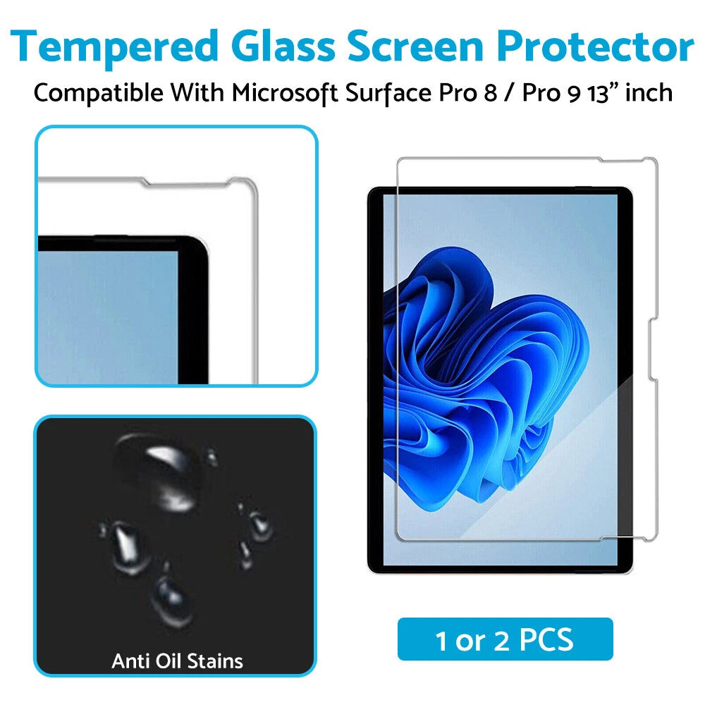 9H Tempered Glass Screen Protector for Microsoft Surface Pro 8 9 13"