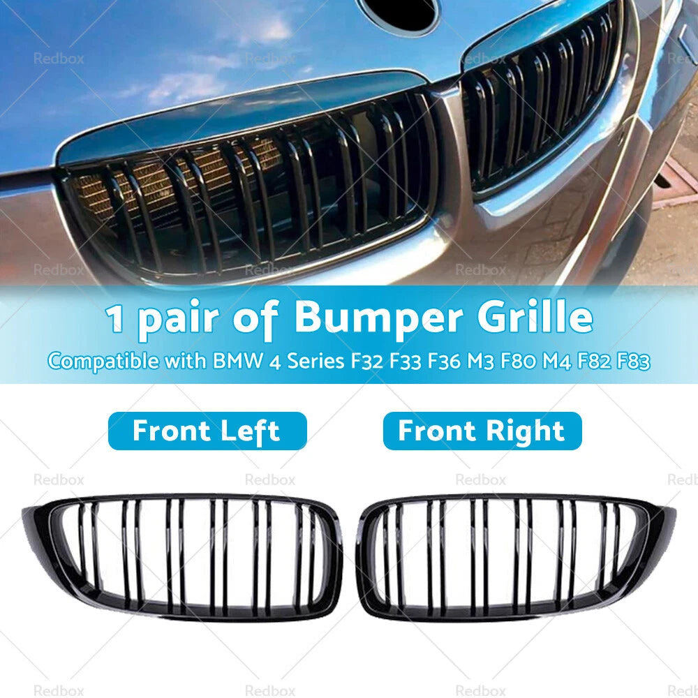Gloss Black Bumper Grille for BMW 4 Series F32 F33 F36 M3 F80 M4 (2014-2020)
