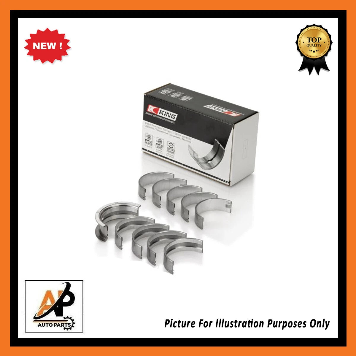 Crankshaft Bearing Set 0.50 Replacement for BMW N42 N46 B20 (2002–2013)