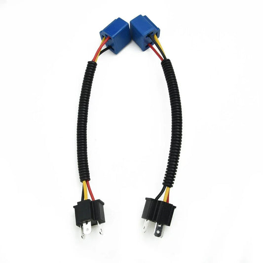2 x Ceramic Headlight Socket Plug Adapter Connector H4 9003