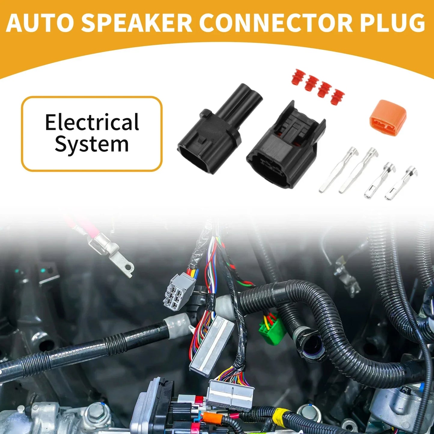 2 x Auto Speaker Connector Plugs for Hyundai (Compatible with Various Models)