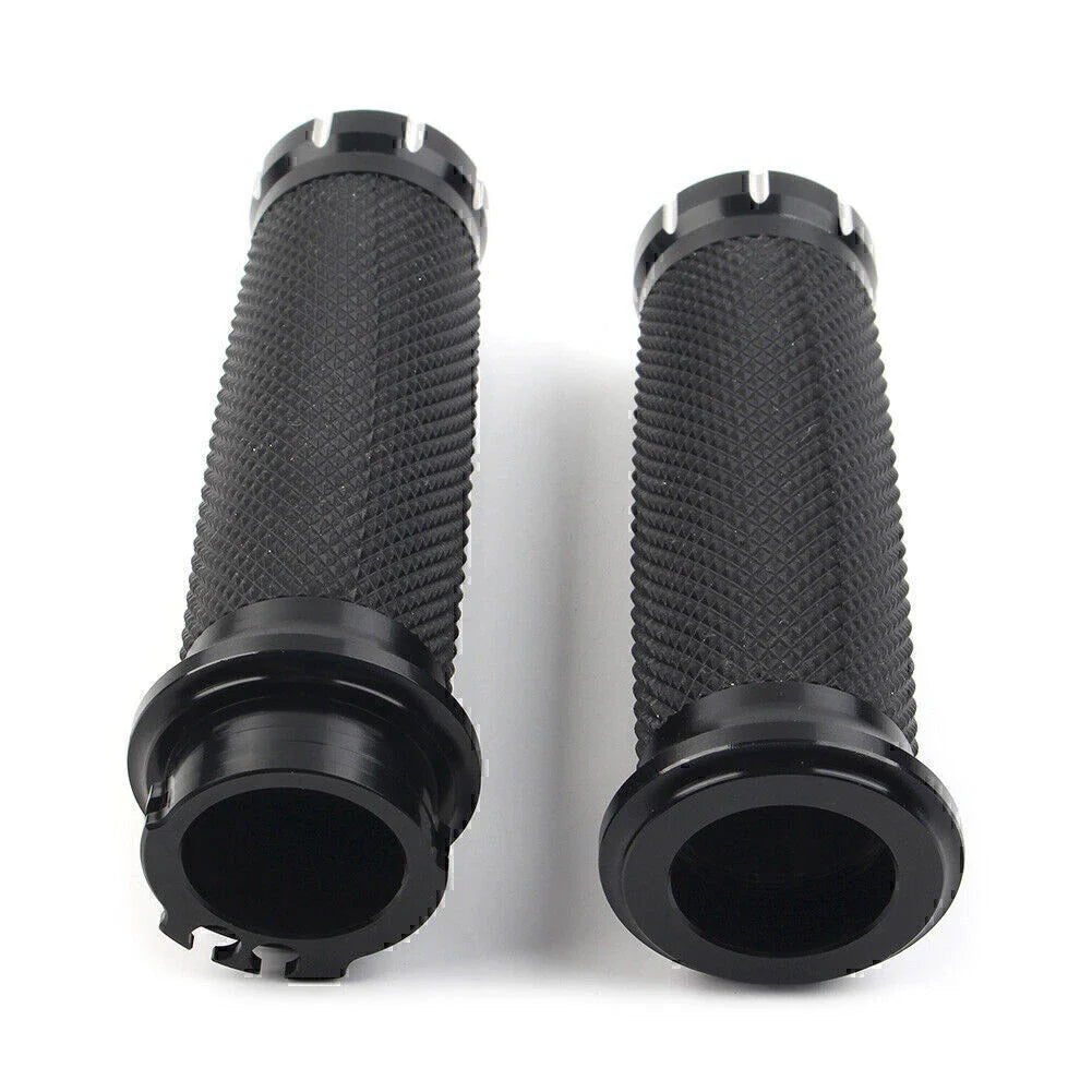 1" Black Handlebar Grips  for Harley Dyna Sportster XL883 1200 Softail (2004-2023)