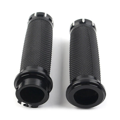 1" Black Handlebar Grips  for Harley Dyna Sportster XL883 1200 Softail (2004-2023)
