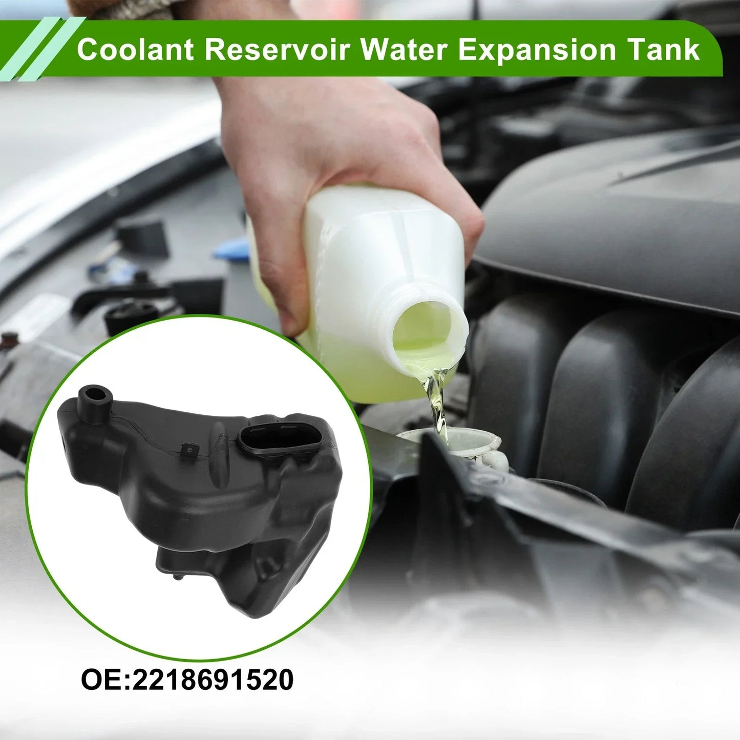 Coolant Expansion Overflow Tank for Mercedes CL63 AMG CL550 (2007-2014)