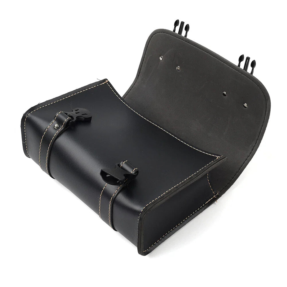 Black Motorcycle Universal Tool Bag Side Storage Saddle Bag Pouch