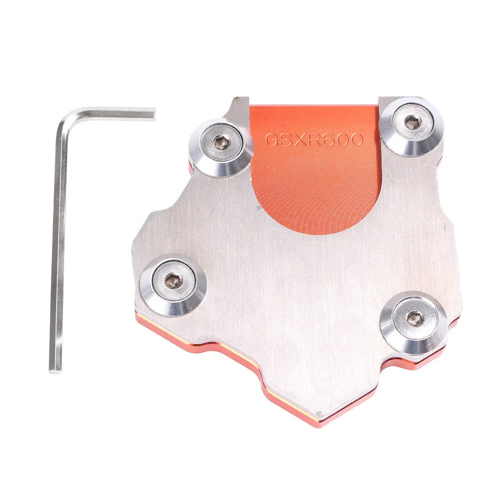 Motorcycle Side Stand Plate Pad Base for Black Gray (Fits Various Models)