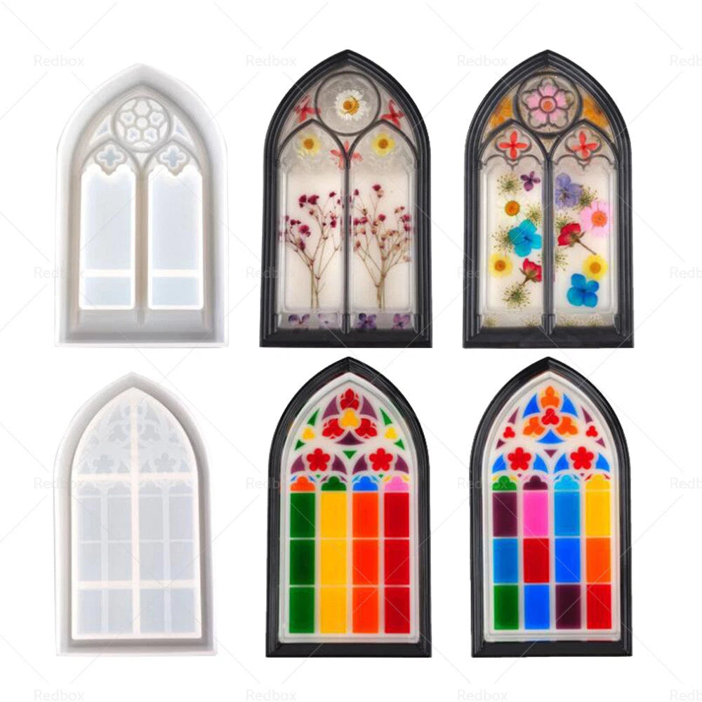 Epoxy Resin Mold Church Window Silicone Dish Tray Jewelry Container