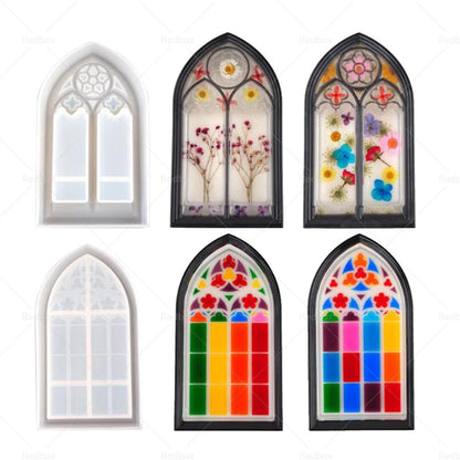Epoxy Resin Mold Church Window Silicone Dish Tray Jewelry Container