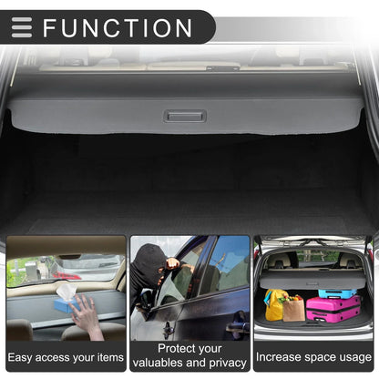 Retractable Cargo Cover for Lexus NX NX250 NX350 NX350h (2023-2024) Gloss Black
