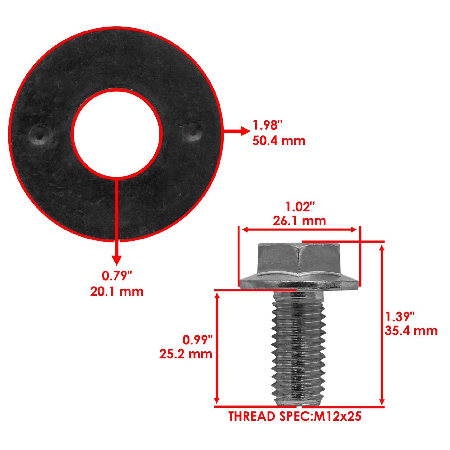 Deck Blade Bolts Replacement for John Deere LX172 LX173 (2004–2004)