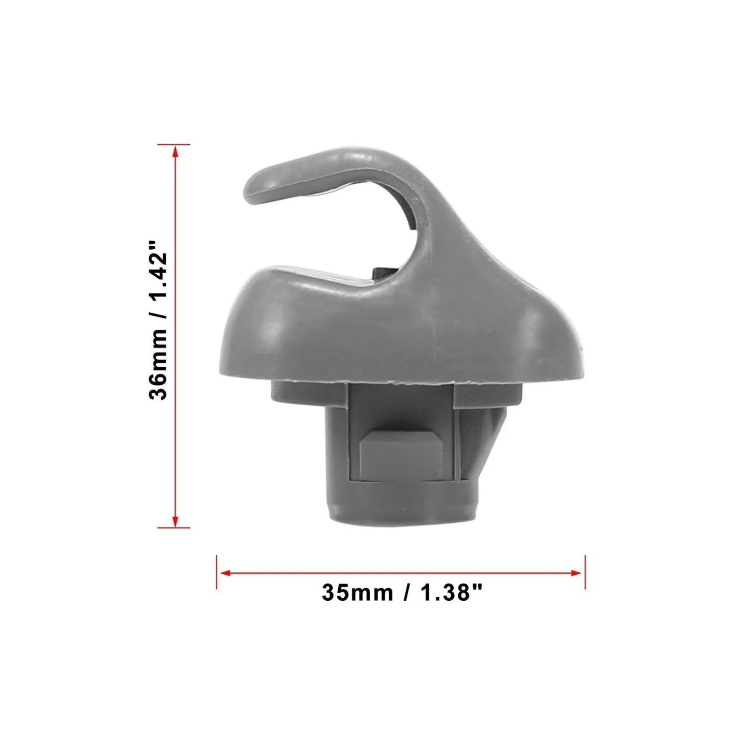 Gray Auto Sun Visor Hook Clip Retainer for Honda Civic (1996-2008)