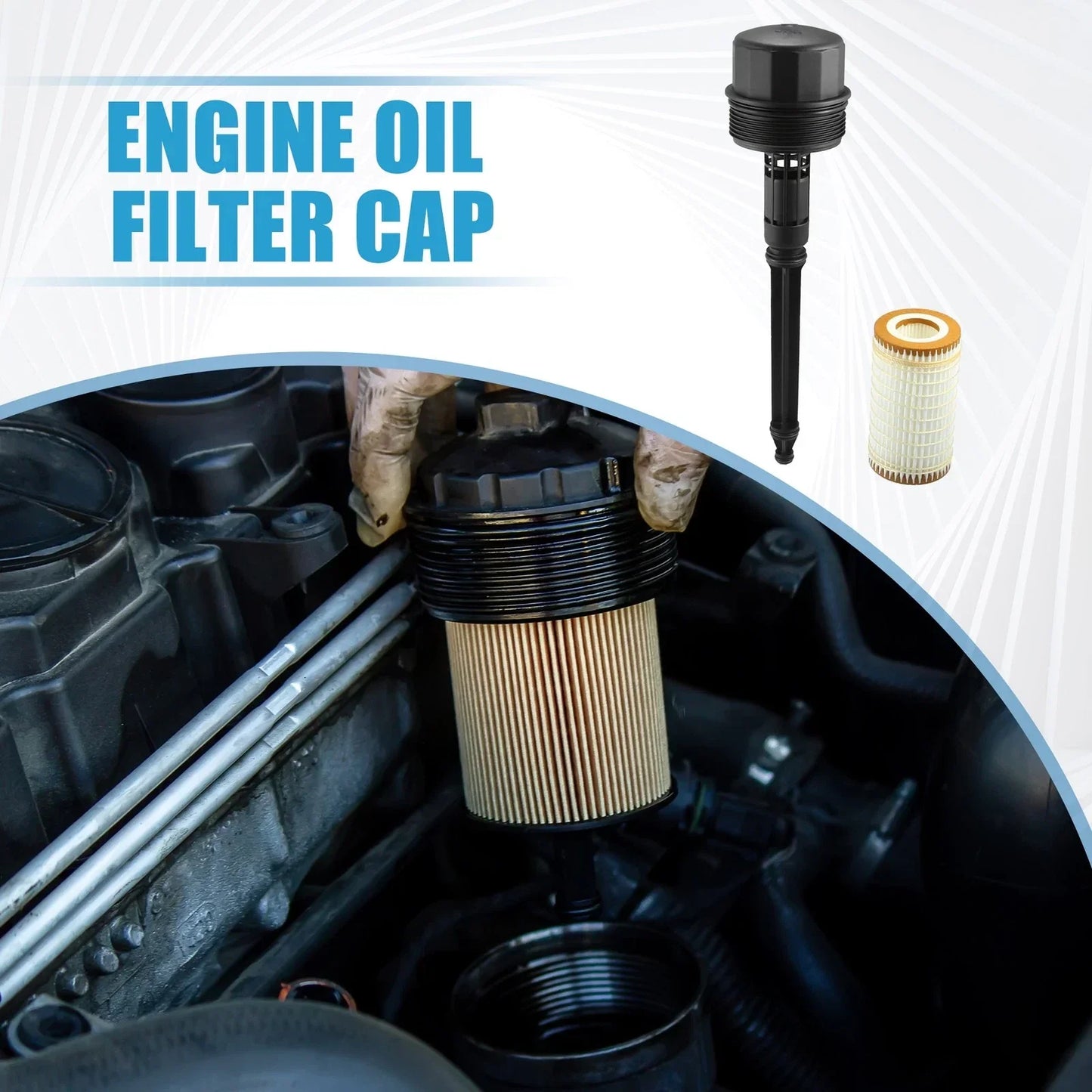 Engine Oil Filter with Housing Cap for Mercedes-Benz C240 C280 C320 (2001-2005)