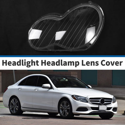Car Front Left Headlight Lens Cover for Mercedes-Benz C-Class (2001-2017)