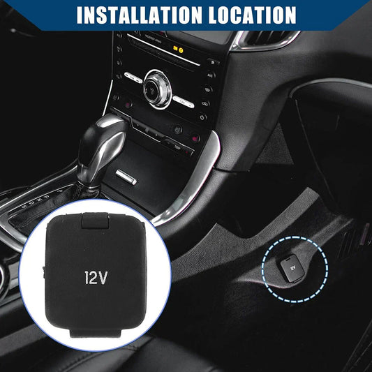 12V Console Power Outlet Cover Cap for Ford Edge Expedition F-150 (2015-2023)