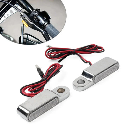 Chrome Mini Handlebar Turn Signal Blinkers for Harley Sportster XL1200 883