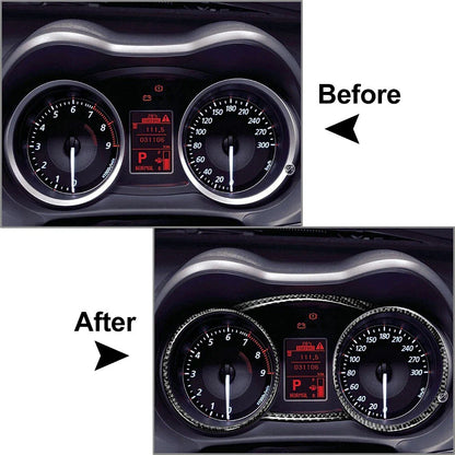 4 Pcs Carbon Fiber Speedometer Panel Frame for Mitsubishi Lancer EVO X (08-15)